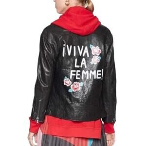 NWT Joie Soft Black Leather Jacket Viva La Femme Size S NWT